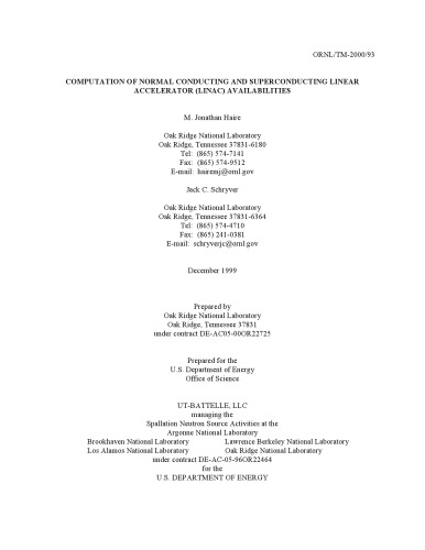 Computation of Normal Conducting and Superconducting Linear Accelerator (LINAC) Availabilities