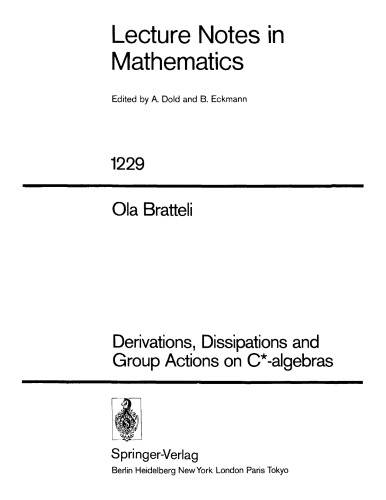 Derivations, dissipations, and group actions on C*-algebras