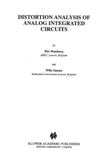 Distortion analysis of analog integrated circuits