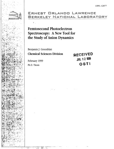 Femtosecond photoelectron spectroscopy for observation of chemical reactions