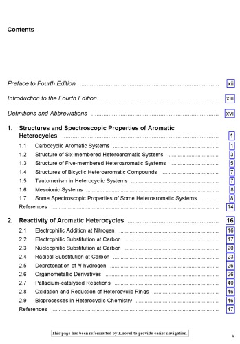 Heterocyclic chemistry