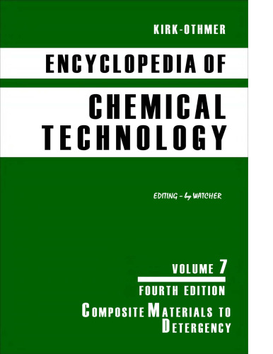 Kirk-Othmer Encyclopedia of Chemical Technology Vol 7 