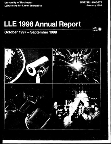 Laboratory for Laser Energetics LLE 1999 Annual Report, October 1998-September 1999