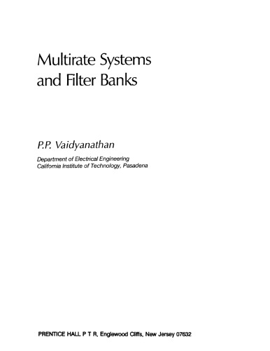 Multirate systems and filter banks