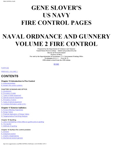 Naval ordnance and gunnery