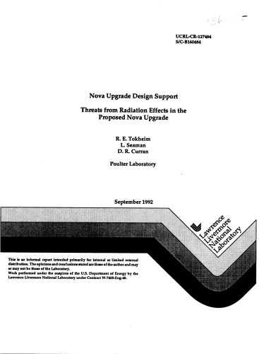 Nova upgrade design support threats from radiation effects in the proposed nova upgrade