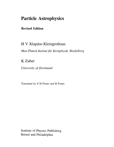 Particle astrophysics