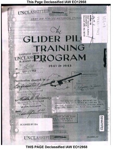 The glider pilot training program, 1941 to 1943