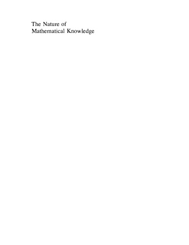 The nature of mathematical knowledge