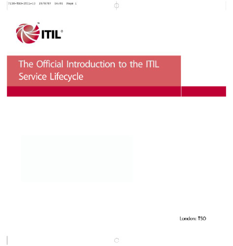 The official introduction to the ITIL service lifecycle