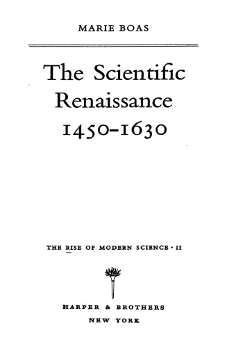 The scientific Renaissance, 1450-1630