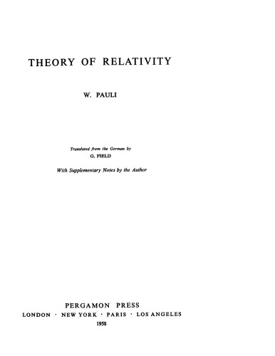 Theory of relativity