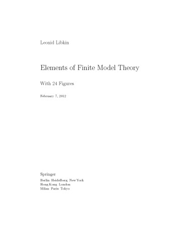 Elements of Finite Model Theory