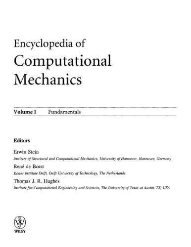 Encyclopedia of computational mechanics