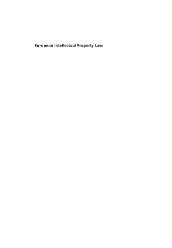 European Intellectual Property Law: Text, Cases and Materials