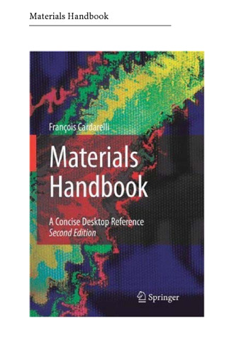 Materials Handbook: A Concise Desktop Reference