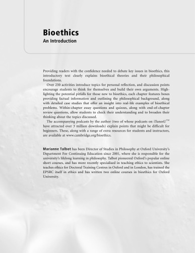 Bioethics : an introduction