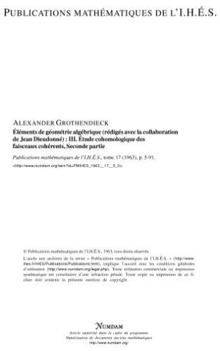 EGA III 2: Etudes cohomologiques et faisceaux coherents