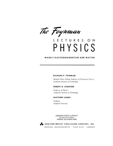 The Feynman lectures on physics