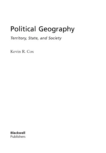 Political geography : territory, state, and society