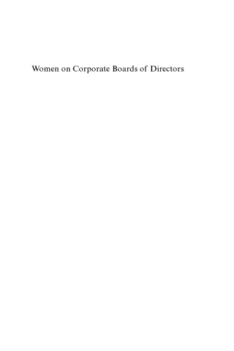 Women on corporate boards of directors : international research and practice