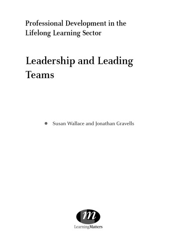 Leadership and Leading Teams in the Lifelong Learning Sector