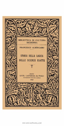 Storia della logica delle scienze esatte