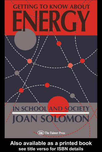 Getting to know about energy : in school and society