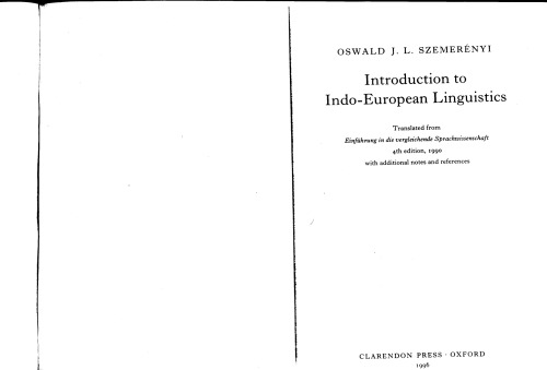 Introduction to Indo-European Linguistics [first few chapters]