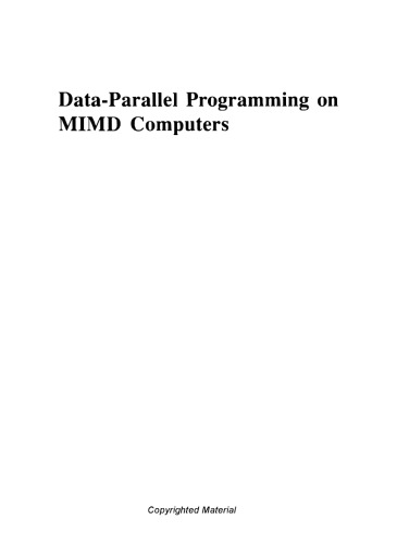 Data-Parallel Programming on MIMD Computers