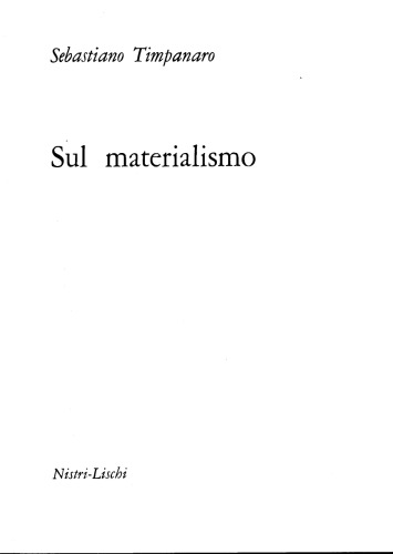 Sul materialismo