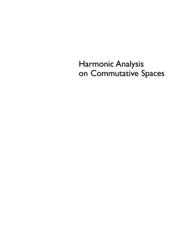 Harmonic Analysis on Commutative Spaces