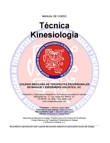 Tecnica  Kinesiologia. Tour for health version2