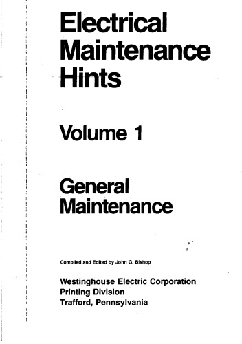 Electrical maintenance hints.