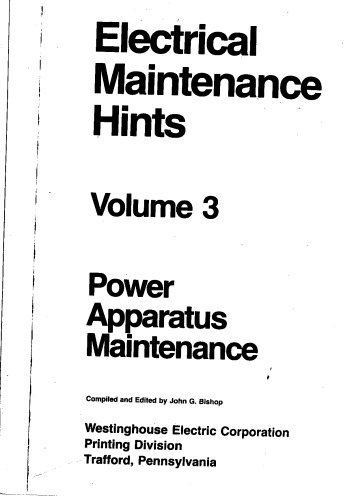 Electrical maintenance hints