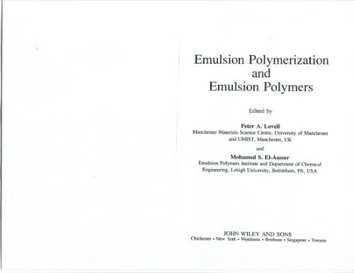 Emulsion Polymerization and Emulsion Polymers