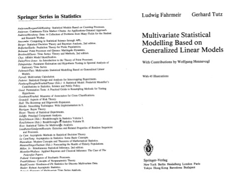 Multivariate Statistical Modelling Based on Generalized Linear Models (Springer Series in Statistics)