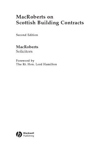 MacRoberts on Scottish building contracts