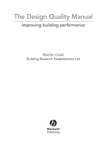 The design quality manual : improving building performance