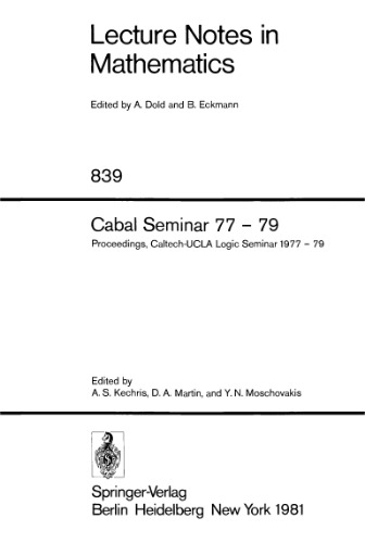 Cabal Seminar, 77-79: Proceedings