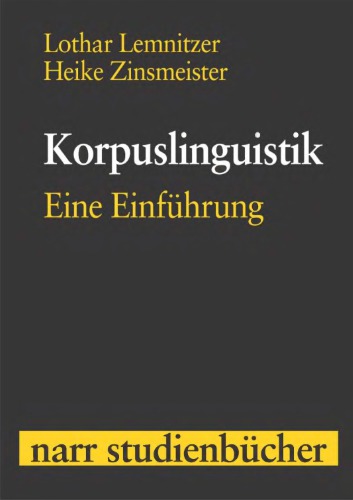 Korpuslinguistik eine Einführung