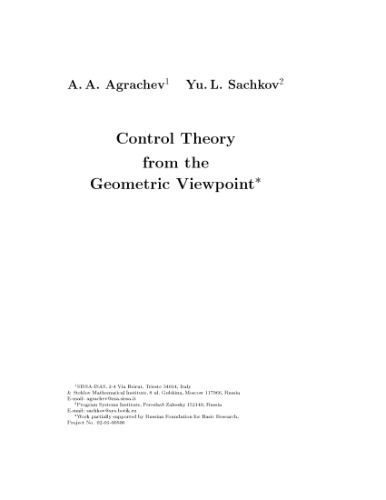 Control theory from the geometric viewpoint