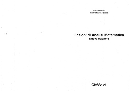 Lezioni di analisi matematica