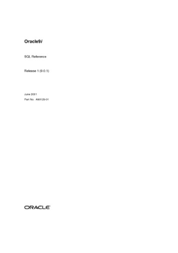 Oracle 9i SQL Reference (a90125)