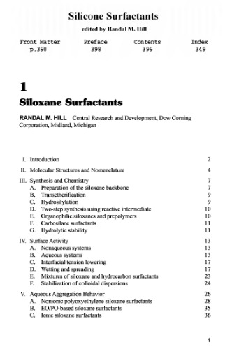 Silicone Surfactants