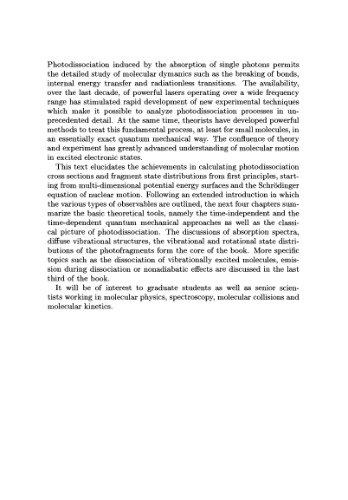 Photodissociation Dynamics: Spectroscopy and Fragmentation of Small Polyatomic Molecules