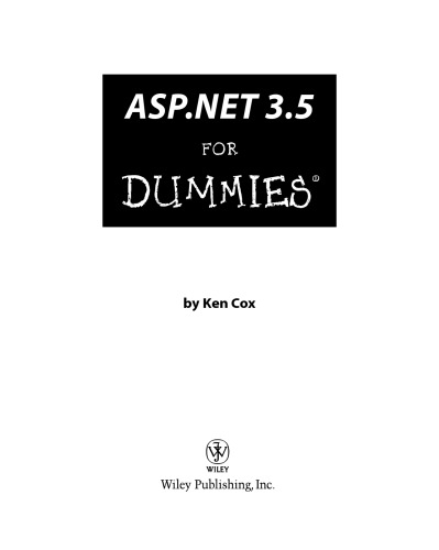 ASP.NET 3.5 For Dummies