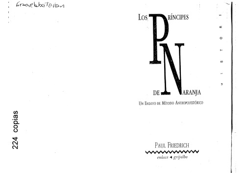 Los Príncipes de Naranja. Un ensayo de Método Antropohistórico