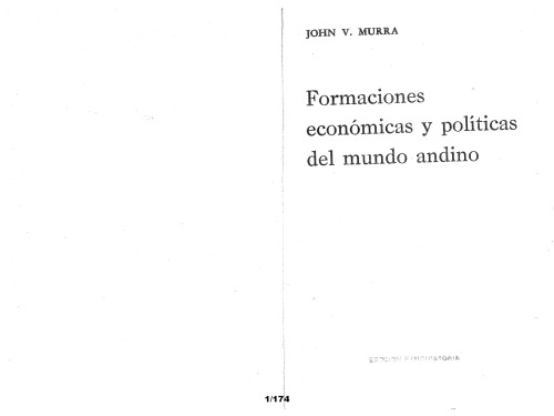 Formaciones económicas y políticas del mundo andino