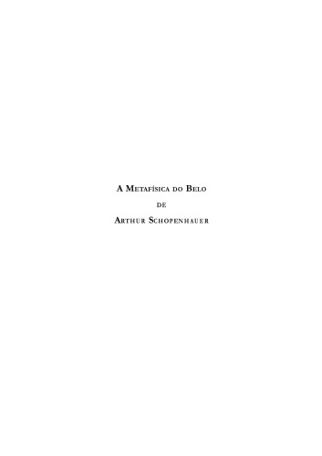 A metafísica do belo de Arthur Schopenhauer